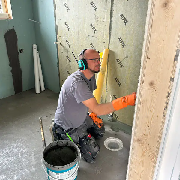 Badrum montering tätskikt